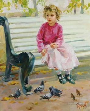 ペットと子供 Painting - 少年とハト VG 18 ペットの子供たち